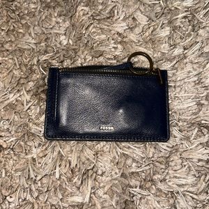 FOSSIL travel wallet - NWOT - navy blue